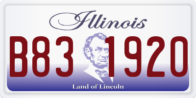 IL license plate B831920