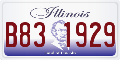 IL license plate B831929