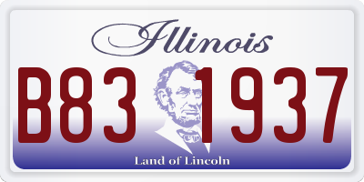 IL license plate B831937