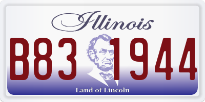 IL license plate B831944