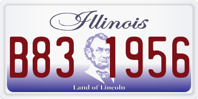 IL license plate B831956