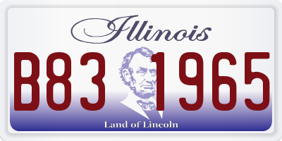 IL license plate B831965