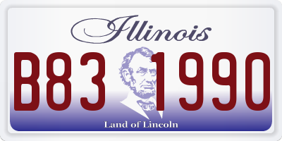 IL license plate B831990