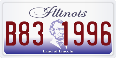 IL license plate B831996