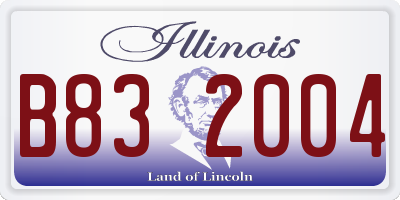 IL license plate B832004