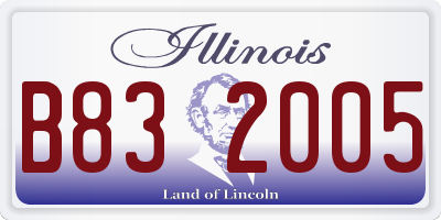 IL license plate B832005
