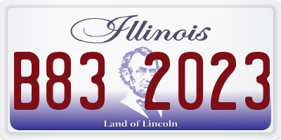 IL license plate B832023