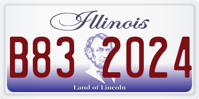 IL license plate B832024
