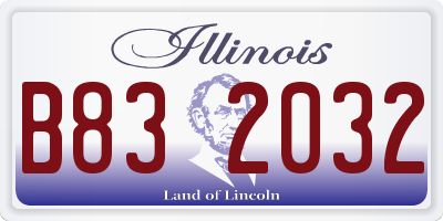 IL license plate B832032