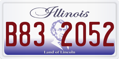IL license plate B832052