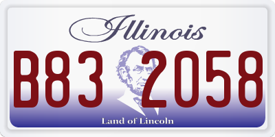 IL license plate B832058