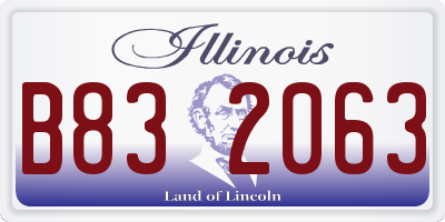 IL license plate B832063