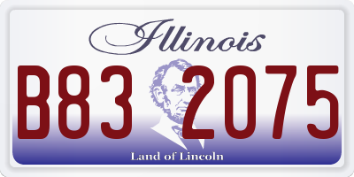 IL license plate B832075