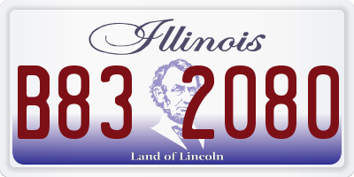 IL license plate B832080