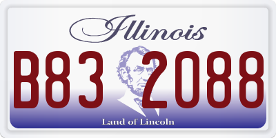 IL license plate B832088