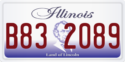 IL license plate B832089