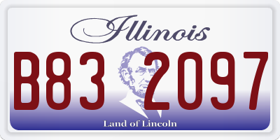IL license plate B832097