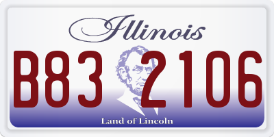 IL license plate B832106