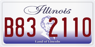 IL license plate B832110