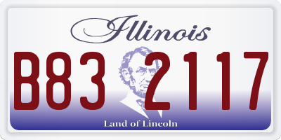IL license plate B832117