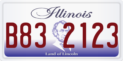 IL license plate B832123
