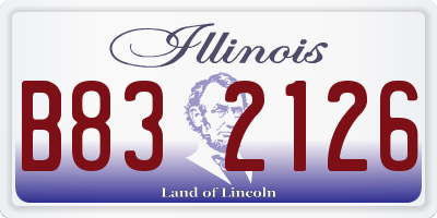 IL license plate B832126