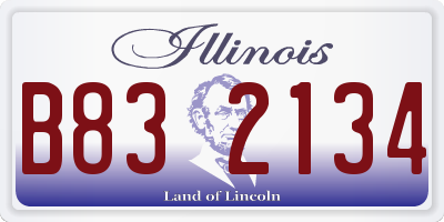 IL license plate B832134