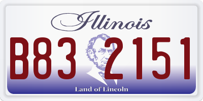 IL license plate B832151