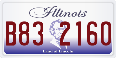 IL license plate B832160