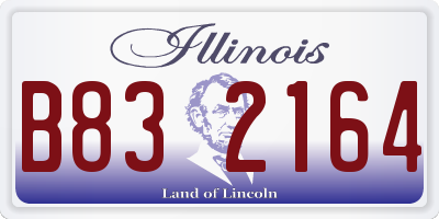 IL license plate B832164