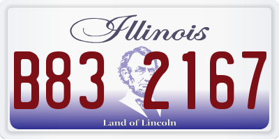 IL license plate B832167
