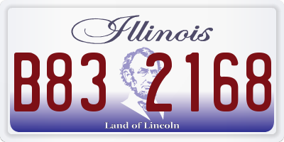 IL license plate B832168