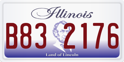 IL license plate B832176
