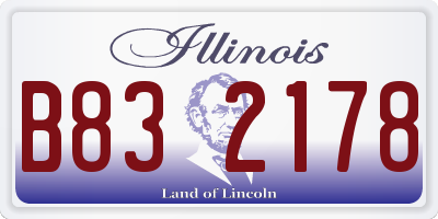 IL license plate B832178