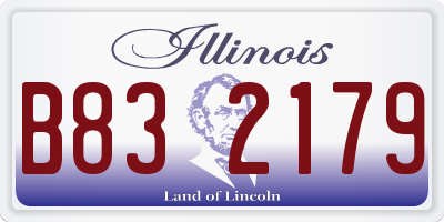 IL license plate B832179