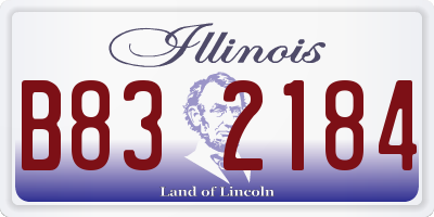 IL license plate B832184