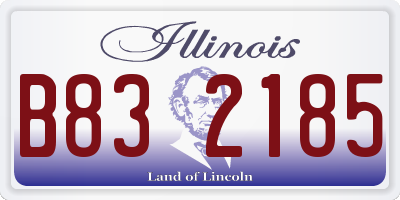 IL license plate B832185