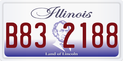 IL license plate B832188