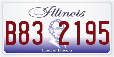 IL license plate B832195