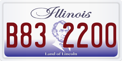 IL license plate B832200
