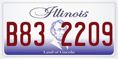 IL license plate B832209