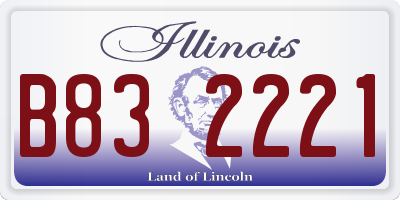 IL license plate B832221