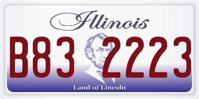 IL license plate B832223