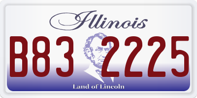 IL license plate B832225