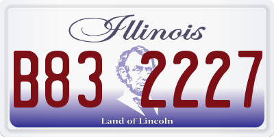 IL license plate B832227