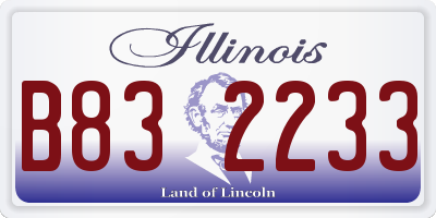 IL license plate B832233