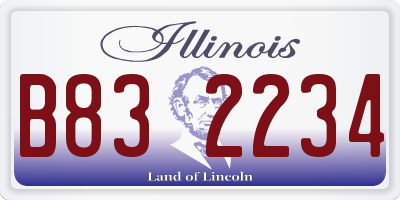 IL license plate B832234