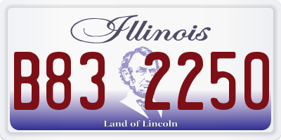 IL license plate B832250