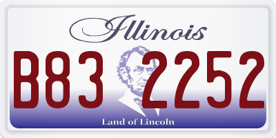 IL license plate B832252