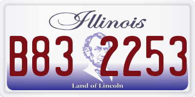 IL license plate B832253